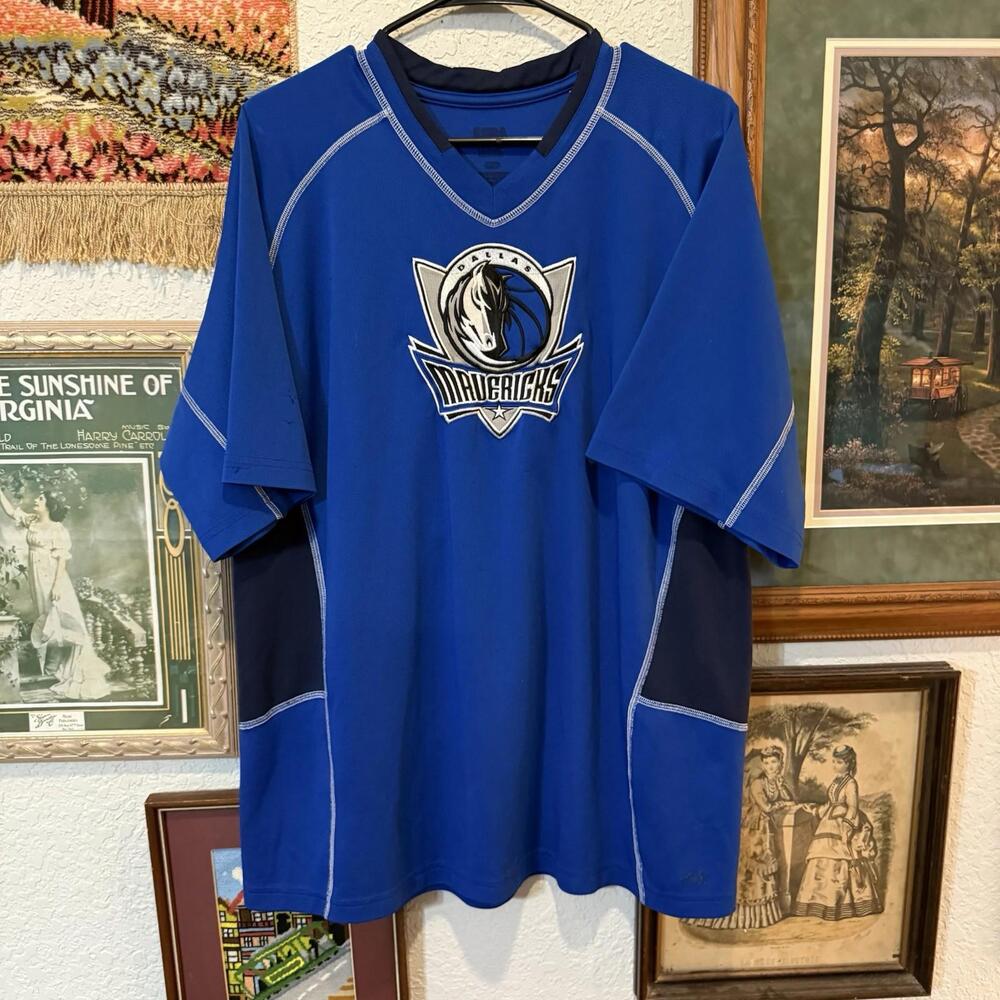 Vintage 00s Dallas Mavericks‎ Pregame Basketball Warmup Jersey Size 2XL